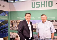 René Polak of Usho Germany on the left is good friends with Jan Mulder of Duch Lighting Innovations.